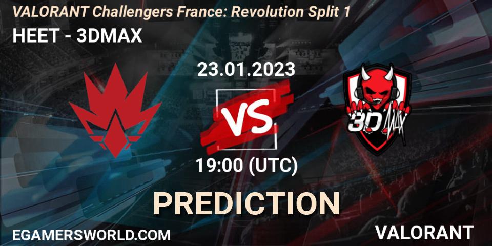 HEET vs 3DMAX: Match Prediction. 23.01.23, VALORANT, VALORANT Challengers 2023 France: Revolution Split 1