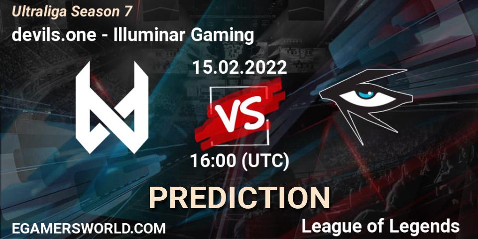 devils.one vs Illuminar Gaming: Match Prediction. 15.02.2022 at 16:00, LoL, Ultraliga Season 7