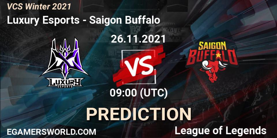 Luxury Esports vs Saigon Buffalo: Match Prediction. 26.11.2021 at 09:00, LoL, VCS Winter 2021