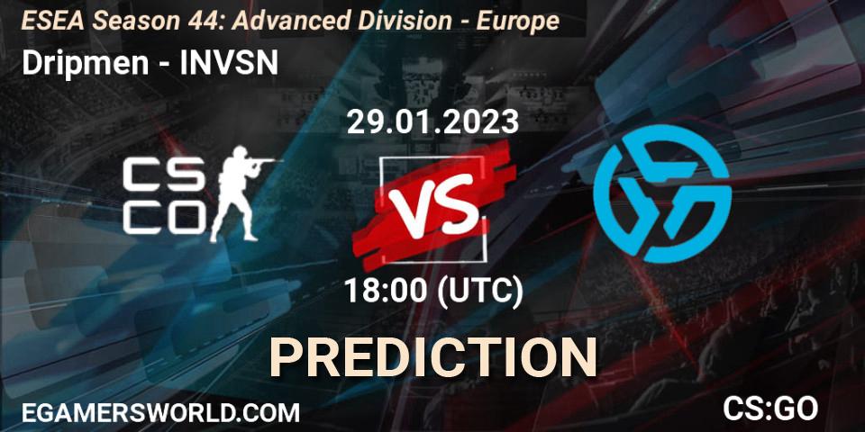 Dripmen vs INVSN: Match Prediction. 05.02.23, CS2 (CS:GO), ESEA Season 44: Advanced Division - Europe