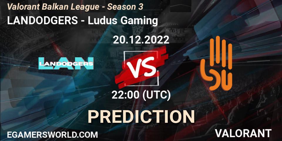 LANDODGERS vs Ludus Gaming: Match Prediction. 20.12.2022 at 22:00, VALORANT, Valorant Balkan League - Season 3