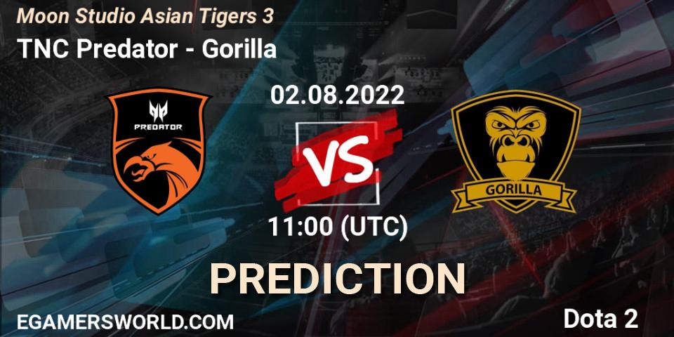 TNC Predator vs Gorilla: Match Prediction. 02.08.2022 at 10:59, Dota 2, Moon Studio Asian Tigers 3