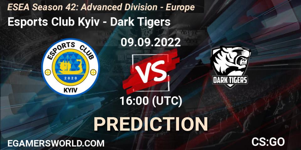 Esports Club Kyiv vs Dark Tigers: Match Prediction. 09.09.2022 at 16:00, Counter-Strike (CS2), ESEA Season 42: Advanced Division - Europe