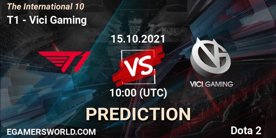 T1 vs Vici Gaming: Match Prediction. 15.10.2021 at 09:46, Dota 2, The Internationa 2021