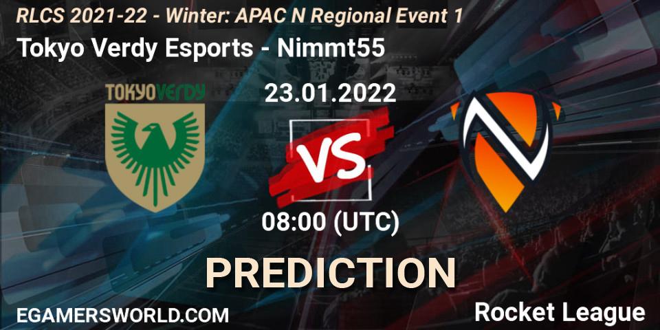 Tokyo Verdy Esports vs Nimmt55: Match Prediction. 23.01.2022 at 10:00, Rocket League, RLCS 2021-22 - Winter: APAC N Regional Event 1