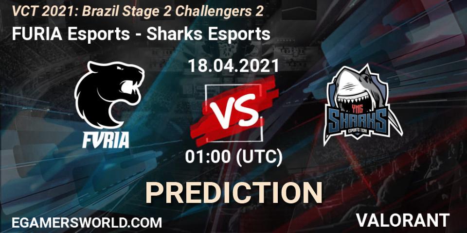 FURIA Esports vs Sharks Esports: Match Prediction. 18.04.2021 at 01:00, VALORANT, VCT 2021: Brazil Stage 2 Challengers 2