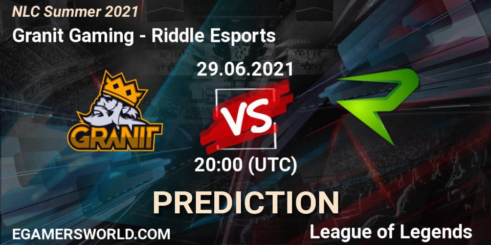 Granit Gaming vs Riddle Esports: Match Prediction. 29.06.2021 at 20:00, LoL, NLC Summer 2021