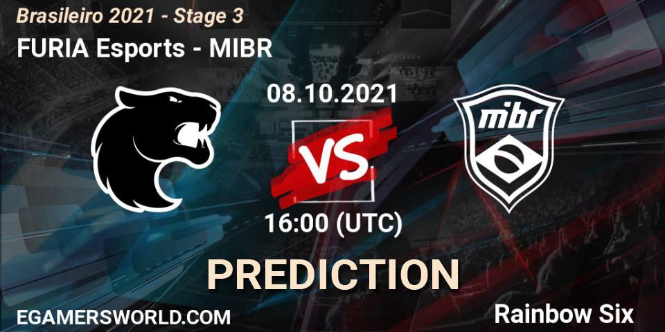 FURIA Esports vs MIBR: Match Prediction. 08.10.2021 at 16:00, Rainbow Six, Brasileirão 2021 - Stage 3