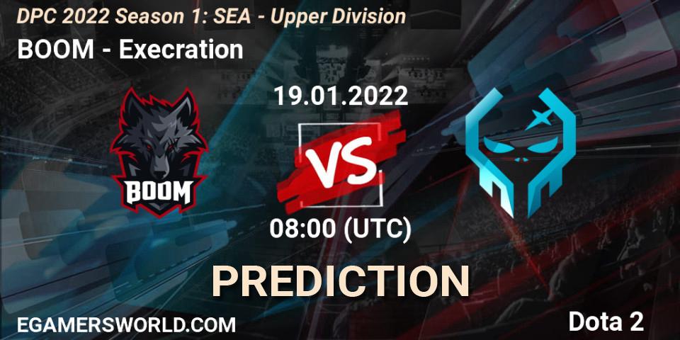 BOOM vs Execration: Match Prediction. 19.01.22, Dota 2, DPC 2022 Season 1: SEA - Upper Division