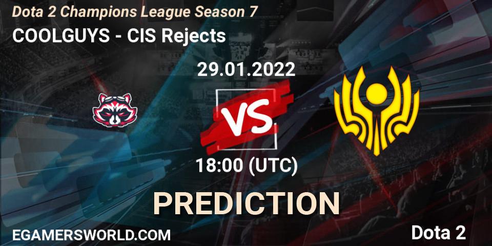 NO SORRY vs CIS Rejects: Match Prediction. 29.01.2022 at 18:06, Dota 2, Dota 2 Champions League 2022 Season 7