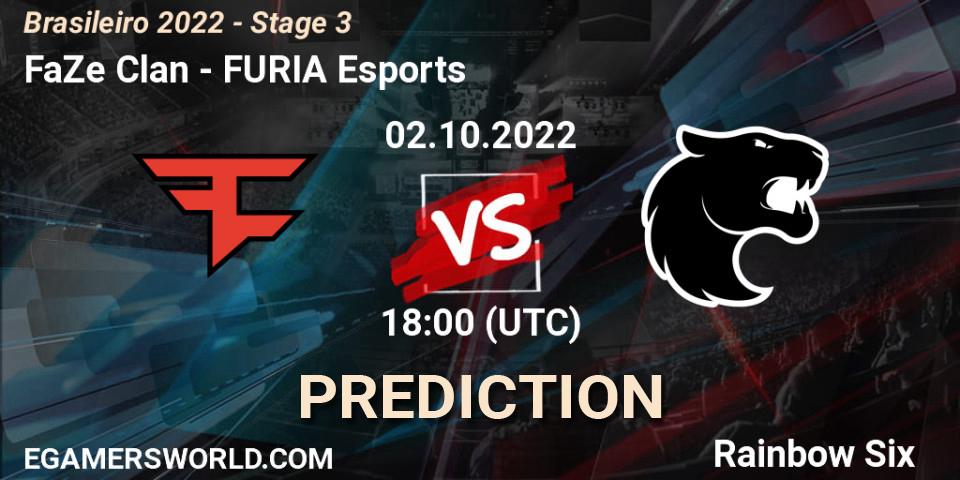 FaZe Clan vs FURIA Esports: Match Prediction. 02.10.2022 at 18:00, Rainbow Six, Brasileirão 2022 - Stage 3