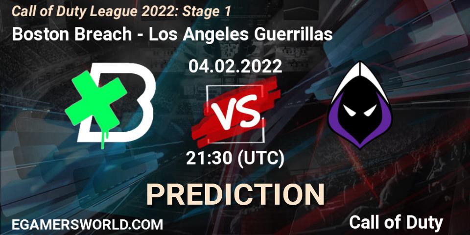 Boston Breach vs Los Angeles Guerrillas: Match Prediction. 04.02.22, Call of Duty, Call of Duty League 2022: Stage 1