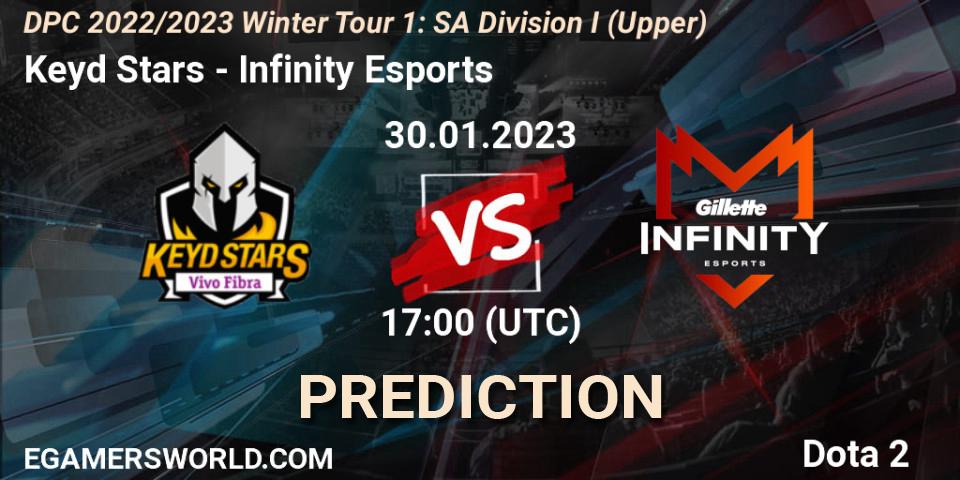 Keyd Stars vs Infinity Esports: Match Prediction. 30.01.2023 at 17:00, Dota 2, DPC 2022/2023 Winter Tour 1: SA Division I (Upper) 