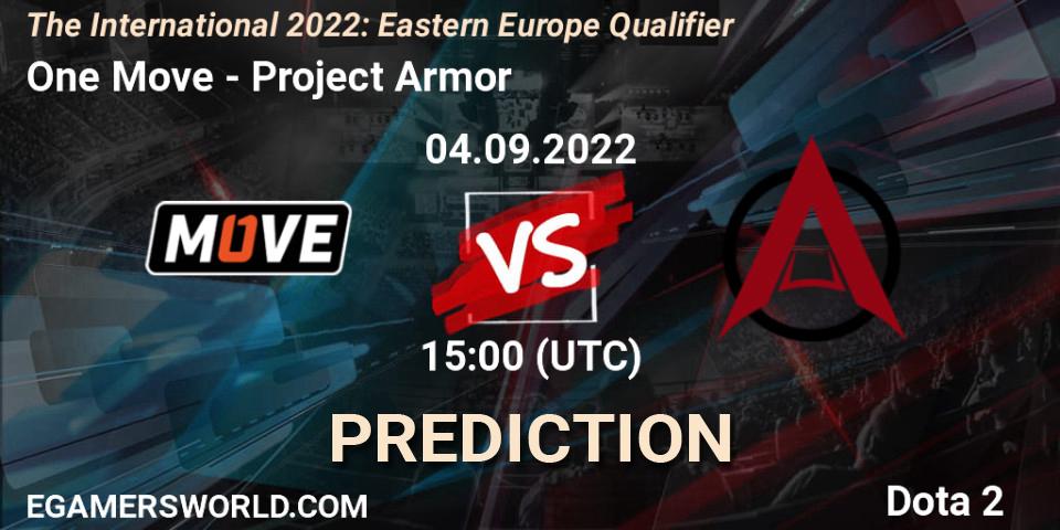 One Move vs Project Armor: Match Prediction. 04.09.22, Dota 2, The International 2022: Eastern Europe Qualifier