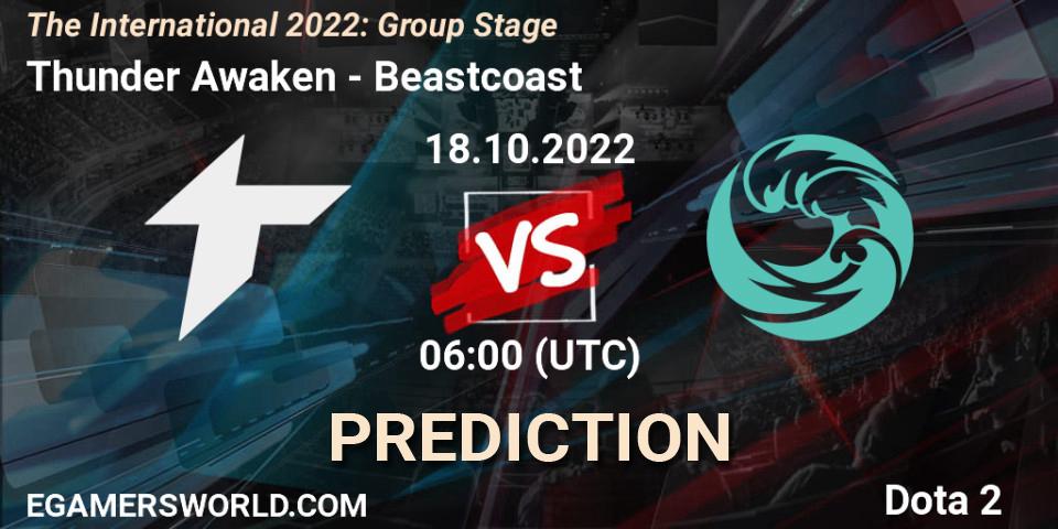 Thunder Awaken vs Beastcoast: Match Prediction. 18.10.2022 at 06:37, Dota 2, The International 2022: Group Stage