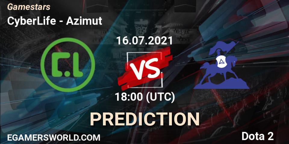 CyberLife vs Azimut: Match Prediction. 16.07.2021 at 18:09, Dota 2, Gamestars