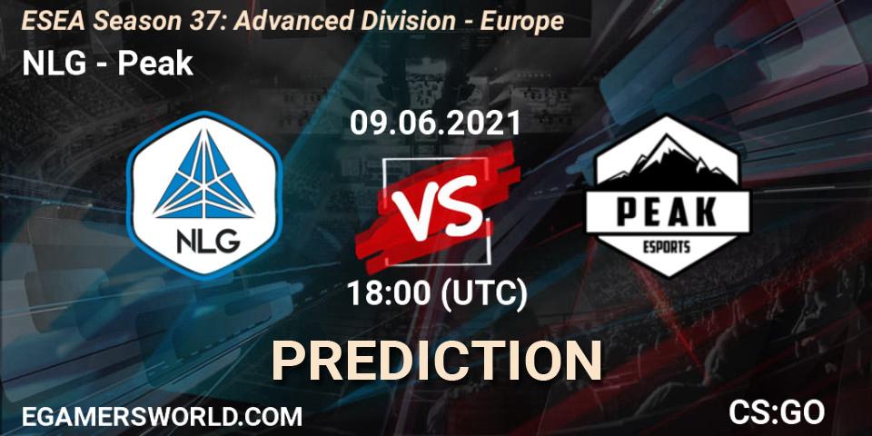 NLG vs Peak: Match Prediction. 09.06.2021 at 18:00, Counter-Strike (CS2), ESEA Season 37: Advanced Division - Europe