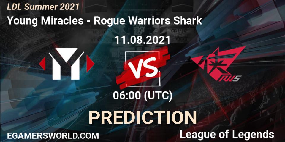Young Miracles vs Rogue Warriors Shark: Match Prediction. 11.08.2021 at 06:00, LoL, LDL Summer 2021