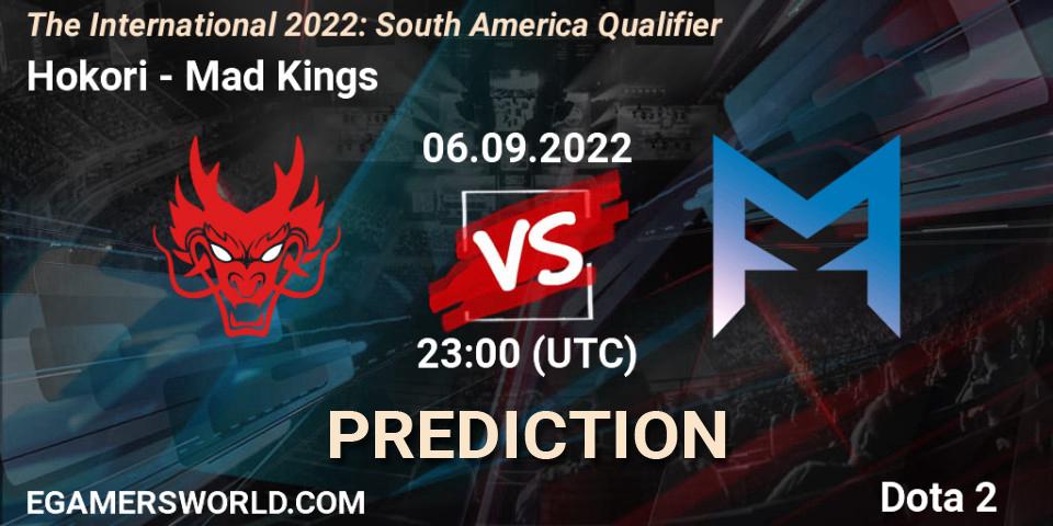 Hokori vs Mad Kings: Match Prediction. 06.09.2022 at 22:28, Dota 2, The International 2022: South America Qualifier