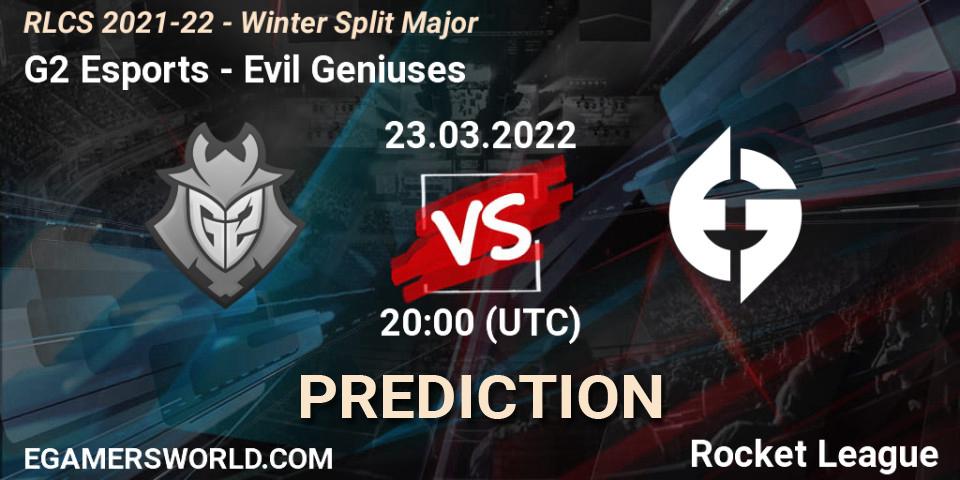 G2 Esports vs Evil Geniuses: Match Prediction. 23.03.22, Rocket League, RLCS 2021-22 - Winter Split Major