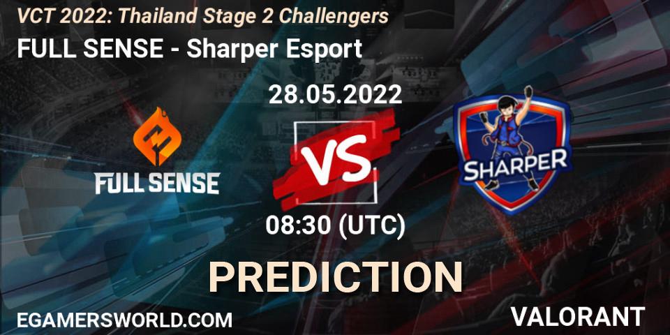 FULL SENSE vs Sharper Esport: Match Prediction. 28.05.2022 at 08:30, VALORANT, VCT 2022: Thailand Stage 2 Challengers
