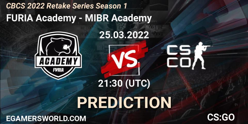 FURIA Academy vs MIBR Academy: Match Prediction. 25.03.2022 at 21:30, Counter-Strike (CS2), CBCS 2022 Retake Series Season 1
