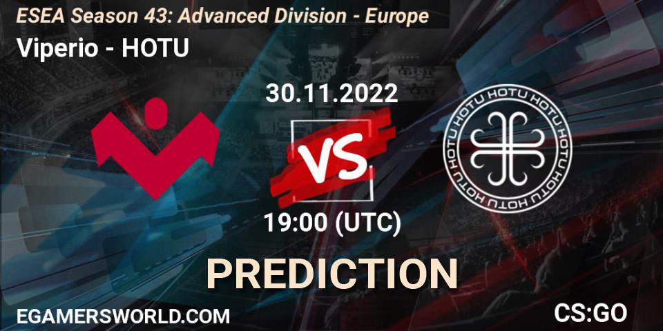 Viperio vs HOTU: Match Prediction. 02.12.22, CS2 (CS:GO), ESEA Season 43: Advanced Division - Europe