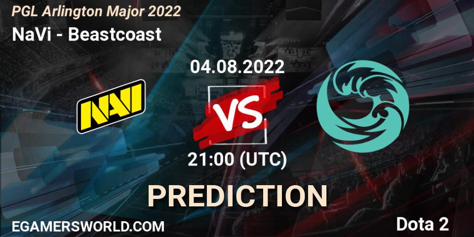 NaVi vs Beastcoast: Match Prediction. 04.08.2022 at 22:28, Dota 2, PGL Arlington Major 2022 - Group Stage