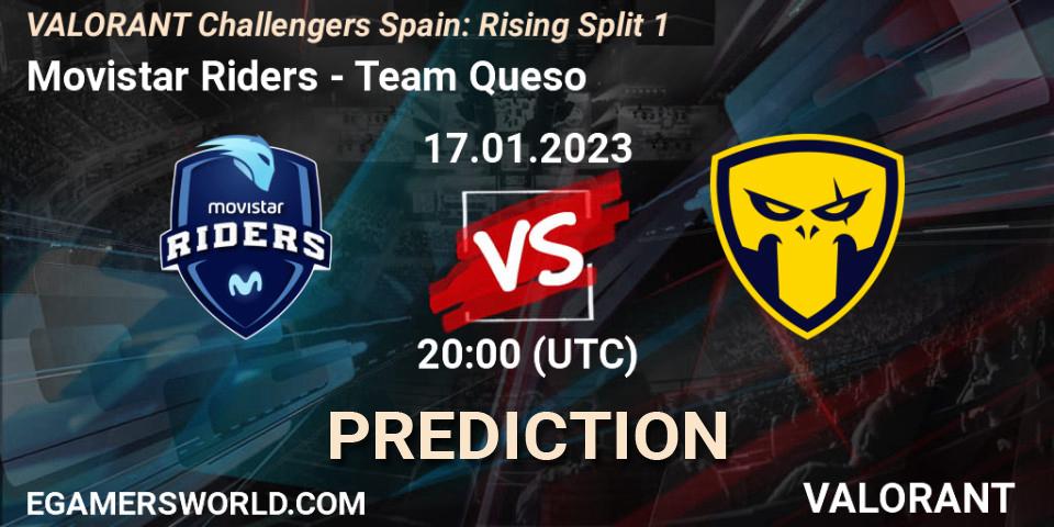 Movistar Riders vs Team Queso: Match Prediction. 17.01.23, VALORANT, VALORANT Challengers 2023 Spain: Rising Split 1