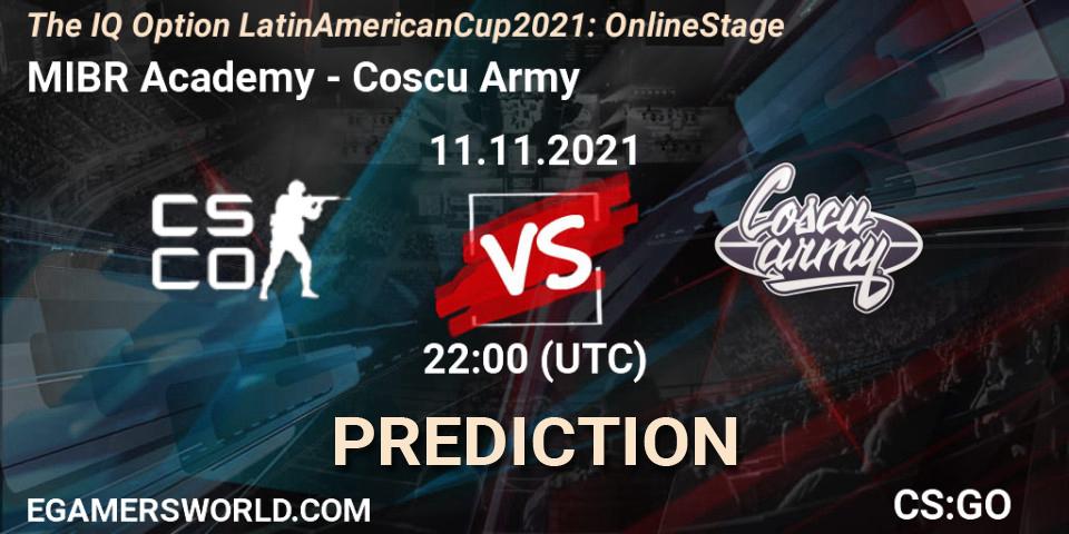 MIBR Academy vs Coscu Army: Match Prediction. 11.11.21, CS2 (CS:GO), The IQ Option Latin American Cup 2021: Online Stage