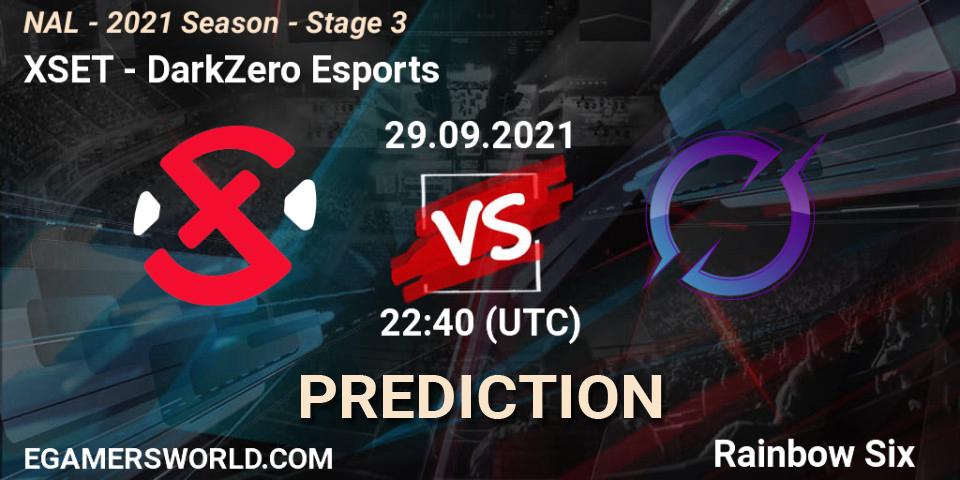 XSET vs DarkZero Esports: Match Prediction. 29.09.2021 at 22:40, Rainbow Six, NAL - 2021 Season - Stage 3