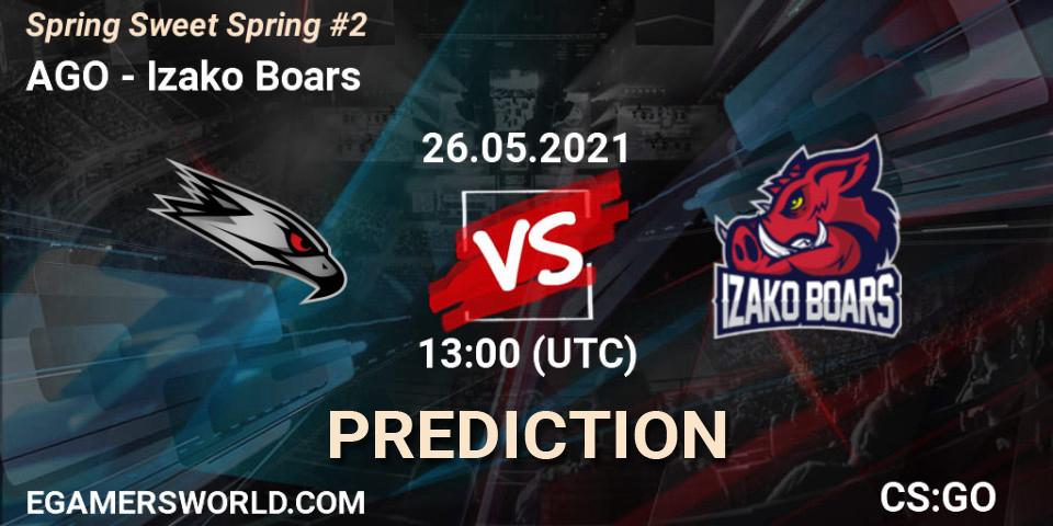AGO vs Izako Boars: Match Prediction. 26.05.2021 at 13:40, Counter-Strike (CS2), Spring Sweet Spring #2