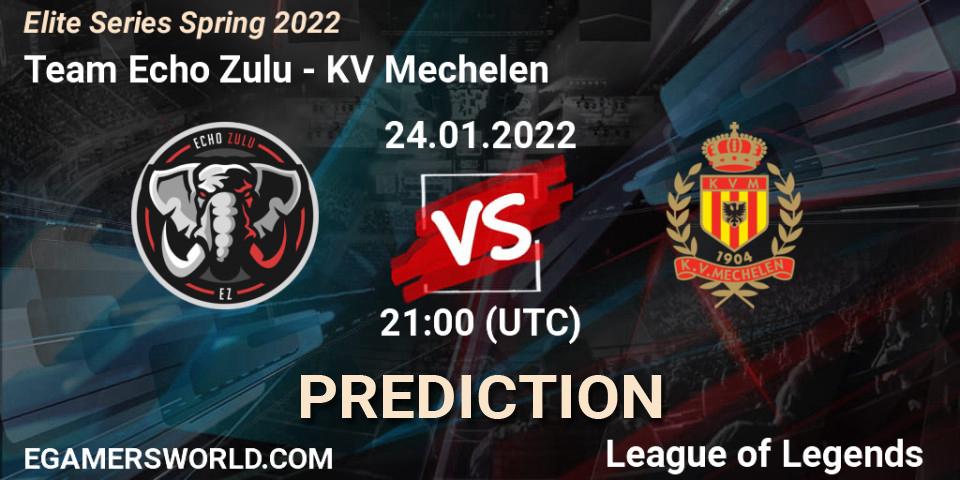 Team Echo Zulu vs KV Mechelen: Match Prediction. 24.01.2022 at 21:00, LoL, Elite Series Spring 2022