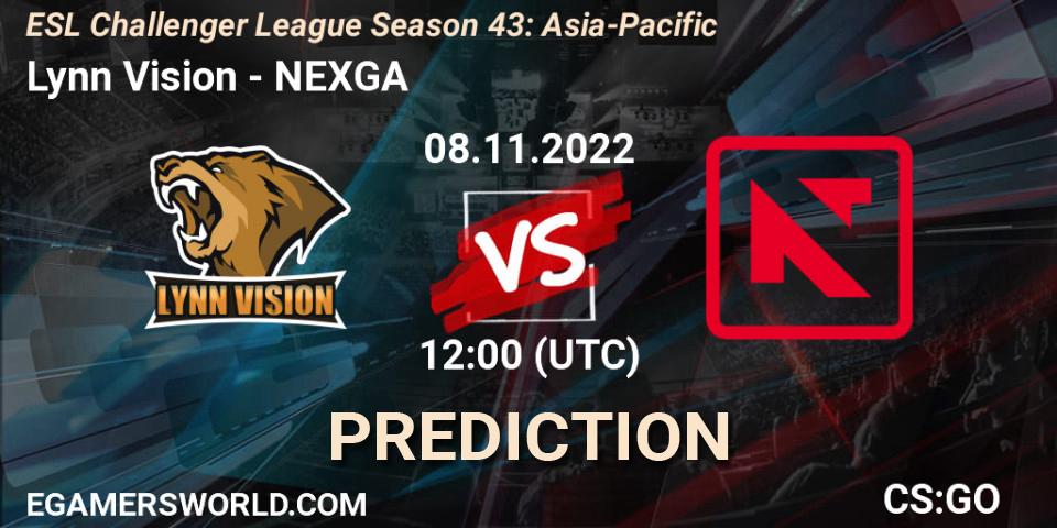 Lynn Vision vs NEXGA: Match Prediction. 08.11.2022 at 12:00, Counter-Strike (CS2), ESL Challenger League Season 43: Asia-Pacific