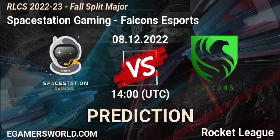 Spacestation Gaming vs Falcons Esports: Match Prediction. 08.12.2022 at 14:15, Rocket League, RLCS 2022-23 - Fall Split Major