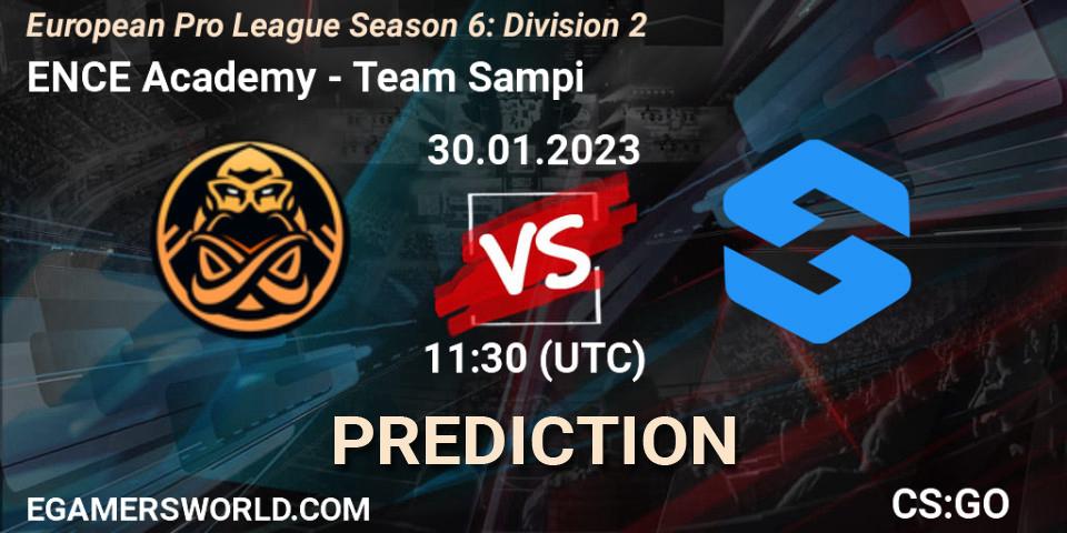ENCE Academy vs Team Sampi: Match Prediction. 30.01.2023 at 11:30, Counter-Strike (CS2), European Pro League Season 6: Division 2