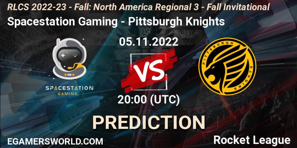 Spacestation Gaming vs Pittsburgh Knights: Match Prediction. 05.11.2022 at 19:50, Rocket League, RLCS 2022-23 - Fall: North America Regional 3 - Fall Invitational