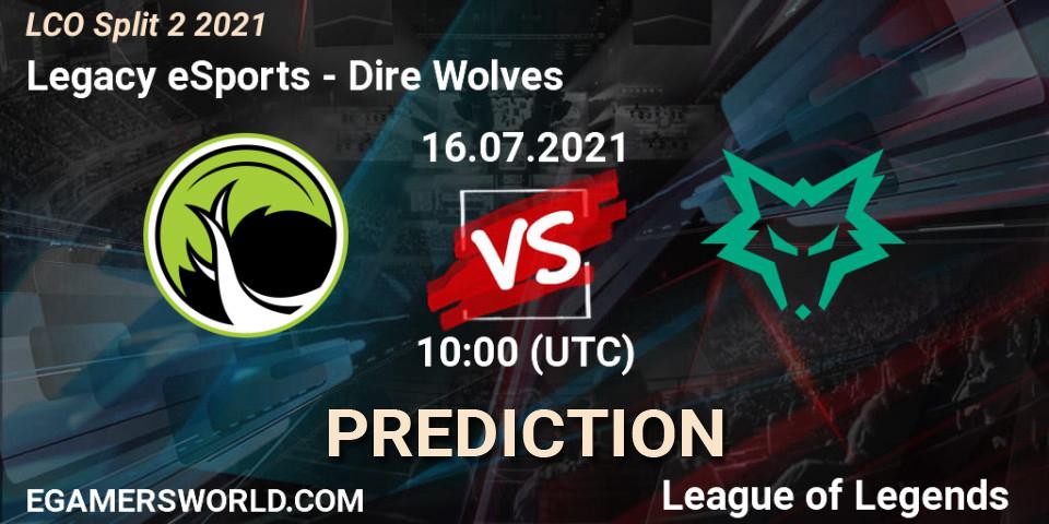 Legacy eSports vs Dire Wolves: Match Prediction. 16.07.21, LoL, LCO Split 2 2021