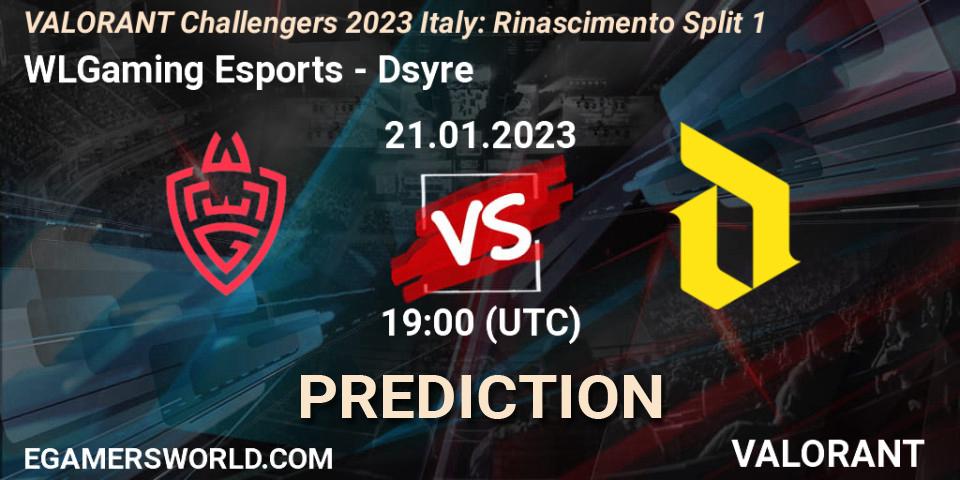 WLGaming Esports vs Dsyre: Match Prediction. 21.01.23, VALORANT, VALORANT Challengers 2023 Italy: Rinascimento Split 1