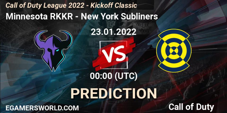 Minnesota RØKKR vs New York Subliners: Match Prediction. 23.01.22, Call of Duty, Call of Duty League 2022 - Kickoff Classic