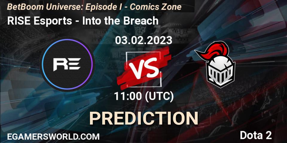 RISE Esports vs Into the Breach: Match Prediction. 03.02.23, Dota 2, BetBoom Universe: Episode I - Comics Zone