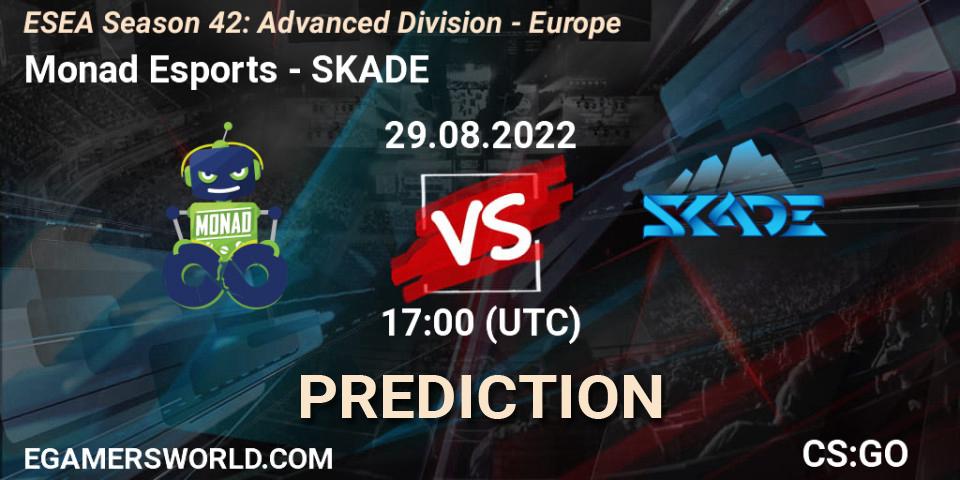 Monad Esports vs SKADE: Match Prediction. 02.09.2022 at 15:00, Counter-Strike (CS2), ESEA Season 42: Advanced Division - Europe