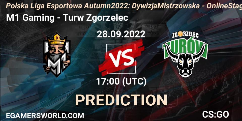 M1 Gaming vs Turów Zgorzelec: Match Prediction. 28.09.2022 at 17:00, Counter-Strike (CS2), Polska Liga Esportowa Autumn 2022: Dywizja Mistrzowska - Online Stage