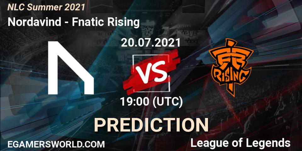Nordavind vs Fnatic Rising: Match Prediction. 20.07.2021 at 19:00, LoL, NLC Summer 2021