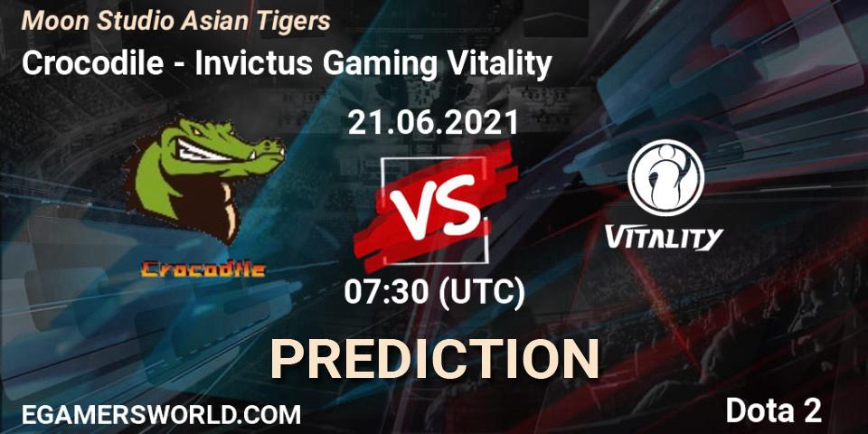 Crocodile vs Invictus Gaming Vitality: Match Prediction. 21.06.2021 at 07:43, Dota 2, Moon Studio Asian Tigers