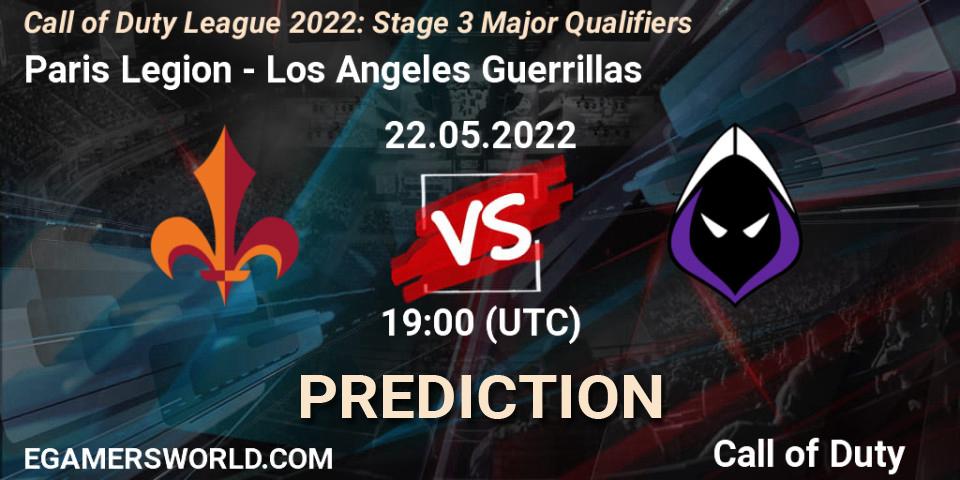 Paris Legion vs Los Angeles Guerrillas: Match Prediction. 22.05.2022 at 19:00, Call of Duty, Call of Duty League 2022: Stage 3