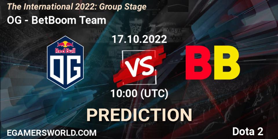 OG vs BetBoom Team: Match Prediction. 17.10.22, Dota 2, The International 2022: Group Stage