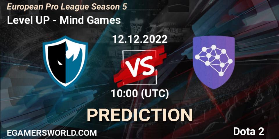Level UP vs Mind Games: Match Prediction. 12.12.22, Dota 2, European Pro League Season 5