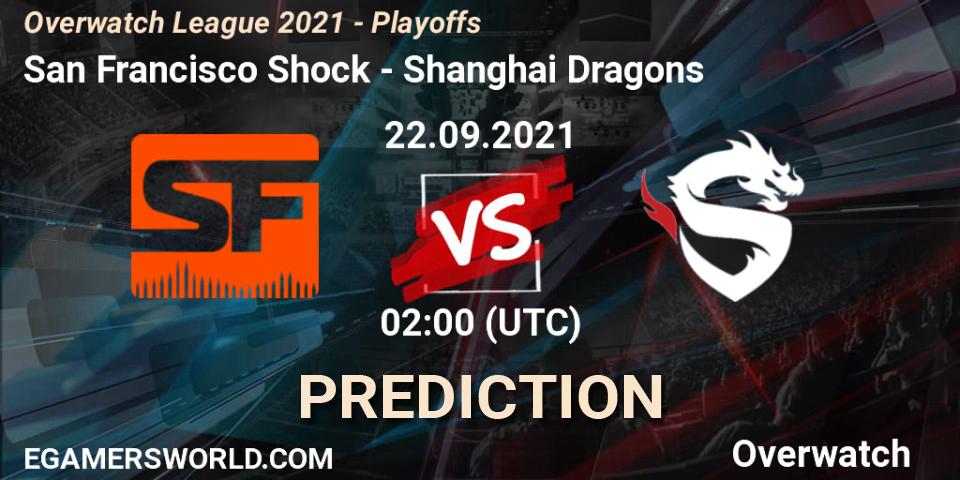 San Francisco Shock vs Shanghai Dragons: Match Prediction. 22.09.2021 at 02:00, Overwatch, Overwatch League 2021 - Playoffs