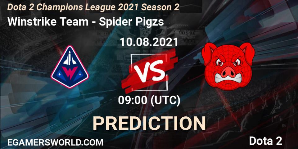 Winstrike Team vs Spider Pigzs: Match Prediction. 10.08.2021 at 09:02, Dota 2, Dota 2 Champions League 2021 Season 2
